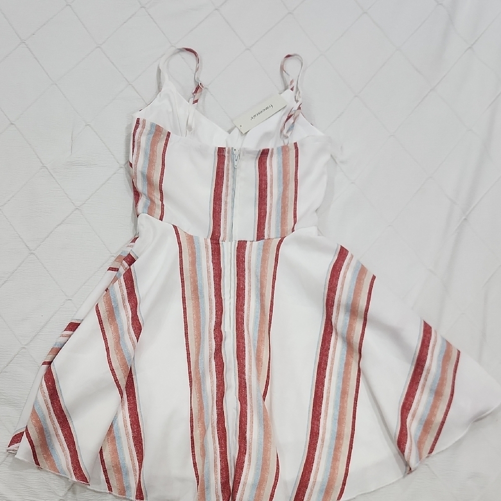 Francesca's Collections Red and White Striped Kids Dress - Picture 5 of 7